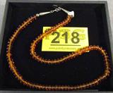Jewelry Southwestern Style Amber Beaded Necklace
A fabulous amber beaded necklace probably hand crafted by Native American Indians. Would make a wonderful Christmas gift. Measures 26" long.