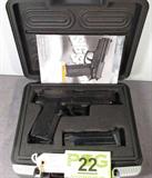 Gun Sig Sauer Model 2022 in 9 MM Semi Pistol-Used
Sig Sauer Model 2022 in 9 MM Semi Automatic Pistol. Features two 15 rd magazines, picatinny rail, 3 dot sights, and lock. Condition grades at 95%+. Used with original box.
Tag Word: Gun