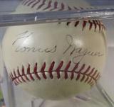 Honus Wagner Autograph Baseball AAU Authenticated
An authentic hand signed Honus Wagner baseball. This official Spalding Baseball League ball is presented in a UV protected clear acrylic ball holder. Signature is certified by Authentic Autographs Unlimited, Serial # A13970. The Certificate of Authenticity is signed by Drew V. Max, a Court Qualified and Board Certified Forensic Document Examiner and handwriting expert who specializes in celebrities, sports, and antiquities. You may have seen Mr. Max on the reality television show "Pawn Stars".

From the internet: "Johannes Peter "Honus" Wagner (February 24, 1874 – December 6, 1955[1] ), nicknamed "The Flying Dutchman" due to his superb speed and German heritage ("Dutch" in this instance being an alteration of "Deutsch"), was an American Major League Baseball shortstop. He played in the National League from 1897 to 1917, almost entirely for the Pittsburgh Pirates. Wagner won eight batting titles, tied for the most in NL history with Tony