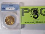 Coin 1926 $10.00 Indian Head Gold Eagle MS61
1926 $10.00 Indian Head Gold Eagle. 16.718g of 90% Gold. 1,014,000 minted. Rare Date. Graded by ANACS as MS61. No Sales Tax on Coins, Currency, or Bullion. #3-43.