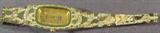 Jewelry Geneve Classic 10kt Gold Watch
Beautiful Geneve Quartz Classic 10kt yellow gold watch band. Link style watch band with nugget style design. Marked "10k", measures: 7.5" long. Total weight: 10.9 dwt.