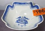 Oriental Style Flow Blue Decorative Bowl
A pretty decorative bowl with flow blue Oriental style painted scenery. Bowl has a flowing rim and is 4.5" tall with a 9.5" diameter.
