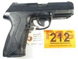 Gun Beretta PX4 Storm in 40 S&W Semi Pistol-Used
Beretta Model PX4 Storm in 40 S&W Semi Automatic Pistol. Features Bruniton (Matte Black) finish, Black Plastic Grips, Fixed 3 Dot Sights, one 14 rd magazine, and 4" barrel. Condition grades at 85% due to use and wear.
Tag Word: Gun
#C2158 Beretta Model PX4 Storm in 40 S&W Serial Number PY14679 Semi Automatic Pistol