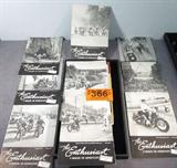 1947 Enthusiast Harley Davidson Magazine 12 Months
A great lot not just for Harley Davidson fans but anyone interested in collecting motorcycle memorabilia. This lot features 12 publications, January through December, 1947 of "The Enthusiast". A magazine for motorcyclists published monthly by Harley-Davidson Motor Company. This magazine was sent free to all factory-registered owners of Harley-Davidson motorcycles. To all others, the subscription was 50 cents for one year. The magazine featured news articles and pictures from various Motorcycle Clubs, motorcycle racing news, and personal stories and pictures submitted by readers.
Lot also includes a few of the original envelopes that the magazines were mailed in