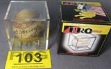 Cy Young Autographed Baseball 3/5/54
An authentic hand signed Cy Young baseball. This official Wilson Baseball League ball is presented in a UV protected clear acrylic ball holder. Signature with date of 3/5/54 are not officially authenticated. Other items provided by this consignor have all been certified and to the best of our knowledge this signature is authentic.
From the internet: "Denton True "Cy" Young (March 29, 1867 – November 4, 1955) was an American Major League Baseball pitcher. During his 22-year baseball career (1890-1911), he pitched for five different teams. Young was elected to the National Baseball Hall of Fame in 1937. One year after Young's death, the Cy Young Award was created to honor the previous season's best pitcher. Young established numerous pitching records, some of which have stood for a century. Young compiled 511 wins, 94 ahead of Walter Johnson, who is second on the list of most wins in Major League history. In addition to wins, Young still holds the Maj