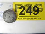 Coin 1889-CC Morgan Silver Dollar VG
1889-CC Morgan Silver Dollar. 26.73g of 90% Silver. 350,000 minted. Extremely Rare Date. The consignor graded the coin as Very Good. No Sales Tax on Coins, Currency, or Bullion.
