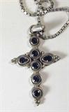 Jewelry UNOAERRE Silver & Amethyst Cross Necklace
Beautiful sterling silver cross pendant on a box chain marked / signed "UNOAERRE 925". Cross features several round & pear shaped amethyst stones set in silver, pendant marked "925". Internet description reads:
"Leader in Gold and Silver manufacturing since 1926. More than 85 years of experience in creating jewelry combining the Italian passion with the more advanced industrial technologies. UNOAERRE is the Italian market leader for wedding bands in 18Kt Gold and Silver. It is present in more than 40 markets dealing with retail chain stores or exclusive distributors. Three main branches: one production plant in Jordan and two commercial offices DHT (Paris, France) and UNOAERRE JAPAN (Tokyo, Japan)."
Chain measures 16.5" long.
Total weight: 0.60 ozt