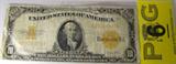 Coin $10.00 Bill Series 1922 Gold Certificate
Series 1922 $10.00 Gold Certificate. Signed Speelmen and White. Bill has Vertical and Horizontal Folds, Corners appear to be intact. Will display nicely. No Sales Tax on Coins, Currency, or Bullion.