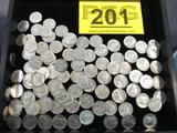 Coin 100 XF to About Uncirculated Mercury Dimes
100 Mercury Dimes Graded by the Consignor as Extremely Fine to About Uncirculated. 2.5g of 90% Silver per coin. Coins are of Various Dates and Mints. No Sales Tax on Coins, Currency, or Bullion.
