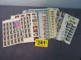 Lot of United State Postage Stamps
Unused Sheets, Plate Blocks, and Singles of United State Stamps Total more than $85.00 face value. Sampling of stamps show issued in the 40's, 70's, No Sales Tax on Coins, Currency, Bullion or Unused Stamps.