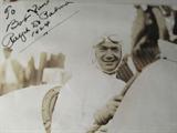 Ralph De Palma Autographed Photograph JSA
A black and white photograph of Ralph De Palma behind the wheel of a racecar. The photo is autographed by Mr. De Palma and dated 1924. Accompanied by a letter from James Spence Authentication, LLC, which certifies that the signature is genuine. The unique serial number, X03000, can be confirmed at any time at www.SpenceLOA.com
From the internet: "Ralph De Palma (Biccari, December 18, 1882 – South Pasadena, March 31, 1956) was an Italian-American racecar driving champion, most notably winner of the 1915 Indianapolis 500. His entry at the International Motorsports Hall of Fame estimates that he won about 2000 races. DePalma won the 1908, 1909, 1910, and 1911 American AAA national dirt track championships and is credited with winning 24 American Champ car races. He won the Canadian national championship in 1929. DePalma estimated that he had earned $1.5 million by 1934 after racing for 27 years. He is inducted in numerous halls of fame. He compete