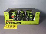 Farm Toy ERTL 3 "Case Steiger" Collectors Ed. MIB
Awesome 1 / 64 scale die cast models / replicas of ERTL's "Case Steiger Turbo Tiger, Turbo Tiger II, & Panther III" tractors, collectors edition set. Lime green bodies with black red detailing, all three tractors appear to be in mint condition in the original container. Tractors were previously on display in a non smoking pet free home.