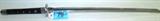 Vintage Samurai Sword
Appears to be a vintage Samurai sword but there are no manufacturer nor date markings on the item. Seems to be well constructed with a nice wooden hilt and stainless blade. The blade is slightly bent and has some nicks and scratches. Measures 39.5" long.
ZB4509