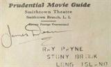 James Dean Autographed Envelope
A partial envelope with a return address of Prudetial Movie Guide, Smithtown Theatre, Smithtown Branch, L.I., that has been hand signed by legendary actor James Dean. Signature is not officially authenticated. Other items provided by this consignor have all been certified and to the best of our knowledge this signatures is authentic.
Information provided by the consignor: "James Byron Dean (February 8, 1931 – September 30, 1955) was an American film actor. He is a cultural icon, best embodied in the title of his most celebrated film, Rebel Without a Cause (1955), in which he starred as troubled Los Angeles teenager Jim Stark. The other two roles that defined his stardom were as loner Cal Trask in East of Eden (1955), and as the surly ranch hand, Jett Rink, in Giant (1956). Dean's enduring fame and popularity rests on his performances in only these three films, all leading roles. His premature death in a car crash cemented his legendary status."