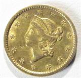 Coin 1851 Type I $1.00 Liberty Head Gold Coin
1851 $1.00 Liberty Head Gold Coin. 1.672g of 90% Gold. 3,317,671 minted. Rare Date. No Sales Tax on Coins, Currency, or Bullion. #108-10.
