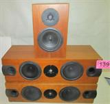 Three Piece Linn Tukan Speaker System AV-5120
This lot includes a set of three high quality Linn Tukan speakers. The two larger pieces are both labeled model AV-5120 and measure approximately 24" x 6.5" x 9.5". The smaller speaker measures 12" x 7.5" x 7.5".