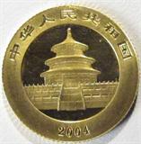 Coin 2004 1/10 OZ. Gold Panda Gem BU
2004 1/10 ounce of .999 fine Gold Panda coin. Scarce Date. Graded by the consignor as Gem Brilliant Uncirculated. No Sales Tax on Coins, Currency, or Bullion.