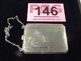 Elgin AM Sterling Silver Compact / Money Holder
A vintage sterling silver compact / dance purse / handbag made by Elgin AM Mfg. Co. The inside contains a money clip, two coin slots and a mirror. The outside case is monogrammed "W".
Total weight: 3.46 ozt
ZB989
Tag Word: Sterl925