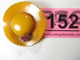 Jewelry Vintage Bakelite Brooch / Pin
Just in time for Easter, a beautiful amber color bakelite brooch or pin in the shape of a ladies wide brim hat. Decorated with rose color painted ribbon and dried flowers. Measures 2.75" in diameter.