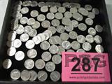 Coin 100 Mercury Dimes XF/ AU
100 Mercury dimes of Various Dates. 2.5g of 90% Silver per coin. Graded by the consignor as Extremely Fine to About Uncirculated. No Sales Tax on Coins, Currency, or Bullion.