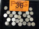 Coin Lot of 25 Barber Head Dimes VF
Lot of 25 Barber Head Dimes. 2.5g of 90% Silver. Coins Included: 1899, 1901, 1903, 1906, 1908, 2 ea. 1910, 2 ea. 1911, 3 ea. 1912, 1912-D, 3 ea. 1913, 1913-D, 2 ea. 1914, 2 ea. 1914-D. 4 ea. 1916. No Sales Tax on Coins, Currency, or Bullion. #36-5.