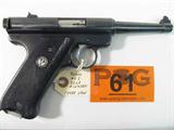 Gun Ruger MK I in 22 LR Semi Auto Pistol-Used
Ruger Model MK I in 22 LR Semi Auto Pistol. Ruger target pistol at its best. Condition grades at 90% due to some wear & use. Used.
Tag Word: Gun
#C2438 Ruger Model MK I in 22 LR Serial Number 15-43831Semi Auto Pistol
