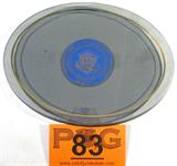 Presidential Candy Dish from Marine Helicopter
The consigner has provided the following information for this item:
"An oval gray Swedish crystal candy dish used on the US Presidential helicopter Marine Helicopter Squadron One. The dish measures 8.5" x 6.5" and has a gold rim. In the center is a gold and blue Presidential Seal with the word "HMX-1" below the seal. Marine Helicopter Squadron One (HMX-1) is responsible for the transportation of the President of the United States, Vice President, Cabinet members and other VIPs."