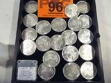 Coin 20 ea. 1921-D Morgan Silver Dollars Choice BU
20 each 1921-D Morgan Silver Dollars. 26.73g of 90% Silver per Coin. 20,345,000 minted. Nice Start for your Silver Investment. Graded by the consignor as Choice Brilliant Uncirculated. No Sales Tax on Coins, Currency, or Bullion.