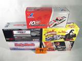NASCAR Lot of 5 Die Cast Cars Gordon Benson & More
A great lot for NASCAR collectors with these five adult collectable toy / replica die cast cars. All cars appear to be in excellent condition and in their original boxes:
(A) 1:24 scale stock car, #6 Mark Martin 2002 Ford Taurus, sponsor KRAFT. Limited edition, 1 of a maximum of 20,080 total pieces. Made by Team Caliber.
(B) 1:24 scale stock car, #3 Ron Hornaday 2000 Monte Carlo, sponsor NAPA / Dracula. Limited edition 1 of 8,004. Made by Action Racing Collectibles.
(C) 1:24 scale stock car, #33 Tony Stewart 2003 Chevy Race Truck, sponsor Monaco Motorcoaches / Diamond Rio. Limited edition. Total production of 9,424. GM 1 of 360. Mac Tools 1 of 288. Made by Action Racing Collectibles.
(D) 1:24 scale stock car, #10 Johnny Benson 2001 Grand Prix, sponsor Valvoline / James Dean. Limited edition, Total production of 13,728. ARC 1 of 10,440. QVC 1 of 288. Mac Tools 1 of 3,000. Made by Action Racing Collectibles.
(E) 1:24 scale stock car,