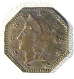 Coin 1857 California Gold Like Token
1857 California Gold Like Token. No Sales Tax on Coins, Currency, or Bullion. #51-84.