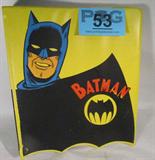 Vintage 1966 Batman 3-Ring Binder
Zonk! Pow! Thud! This lot contains a vintage 3 ring binder featuring one of the most famous super heroes - BATMAN! This notebook was made by Standard Plastic Products, Inc., South Plainfield, NJ and copyrighted by National Periodical Publications in 1966. Binder has a small tear in the vinyl near the bottom front and shows normal wear from age and use.