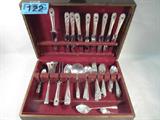 International "Spring Glory" Flatware Set
Beautiful "Spring Glory" sterling silver flatware 8 place setting, made by International Silver. Pieces included are:
- 8 Dinner knives with stainless steel blade, measures: 9.5" long.
- 8 Dinner forks, measure: 7.25" long.
- 8 Butter spreaders, measure: 5.75" long.
- 8 Teaspoons, measure: 6" long.
- 8 Round bowl soup spoons, measure: 6.5" long.
- 8 Salad / dessert forks, measure: 6.25" long.
- 3 Large serving spoon, measures: 8.5" long.
- 1 Gravy ladle, measures: 6.25" long.
- 1 Carving set with stainless steel blade and prongs.
- 1 Jelly server / spoon, measures: 6.5" long.
Includes wooden storage case.
Total weight: 76.82 ozt.
Knives separately weigh: 20.0 ozt.