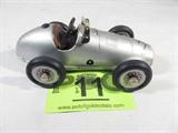 Schuco Studio Wind Up Grand Prix Racer #1070
A vintage metal wind up toy made by Schuco Studio, West Germany. This Grand Prix Racer, #1070, is gray in color with black rubber wheels and has the number "2" stenciled on it. Appears to be in good condition. Car only, wind up key is not included. Measures approximately 7" long.
ZB4623
