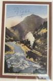 Ty Cobb Autographed Postcard AAU Certified
A vintage souvenir postcard featuring a scene of the Kicking Horse Canyon in Yoho National Park and has been hand signed by Ty Cobb. The postcard has been professionally framed and matted. Signature is certified by Authentic Autographs Unlimited, Serial # F10198. The Certificate of Authenticity is signed by Drew V. Max, a Court Qualified and Board Certified Forensic Document Examiner and handwriting expert who specializes in celebrities, sports, and antiquities. You may have seen Mr. Max on the reality television show "Pawn Stars".
From the internet: "Tyrus Raymond "Ty" Cobb (December 18, 1886 – July 17, 1961), nicknamed "The Georgia Peach," was an American Major League Baseball outfielder. He was born in Narrows, Georgia. Cobb spent 22 seasons with the Detroit Tigers, the last six as the team's player-manager, and finished his career with the Philadelphia Athletics. Cobb is widely regarded as one of the best players of all time. In 1936, Cobb