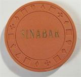 Casino Gaming / Poker Chip or Token Sinabar
If you are a collector or know a collector of gambling tokens you'll want to bid on this lot. This 25 cent clay chip is from the Sinabar in Las Vegas which opened and closed in 1972. Consignor has provided the following information for this casino token: "This item is Chip Rack # N7833 in The Chip Rack Edition 12 - A Price Guide to the Casino Chips and Checks of Nevada."
No sales tax on coins, bullion or currency.
ZB4898