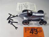 Schuco Studio Wind Up Grand Prix Racer #1050
A vintage metal wind up toy made by Schuco Studio, West Germany. This Grand Prix Racer, #1050, is gray in color with black rubber wheels and has a number "4" metal label. Appears to be in good condition. Includes wind up key and other tools, and an instruction booklet which is written in German. Measures approximately 7" long.
ZB4623