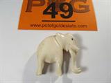 Carved Ivory Elephant Figurine
Vintage carved elephant figurine which appears to be ivory. Figurine measures 1.5" x 1.5".
ZB152