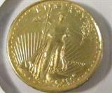 Coin 1/10 Ounce .999 Fine Gold Eagle
A genuine 1999 1/10 Ounce Gold Eagle. .999 Gold. No sales tax on coins, bullion or currency. Z1955