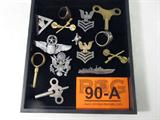 Mixed Lot Military Pins Rings & Brass Keys
This mixed lot of vintage metal pins is interesting and unique. A sampling includes:
- Gold colored flying eagle with a chevron emblem
- Sterling silver naval ship pin, missing the bar clasp. Total weight: 0.26 ozt
- Vintage WWII ring marked "1945 Germany"
- 3 metal keys, possibly brass
- Many more!
Tag Word: Collectibles, Militaria
Z33