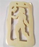 Jewelry Carved Ivory Oriental Style Pendant
A uniquely carved pendant which appears to be ivory. Carving depicts a child or woman chasing a butterfly.
Measures 1.25" x 2.25".
ZB152