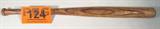Mini Baseball Bat w/ Cobb Ruth & Wagner Autograph
An 18" wooden baseball bat which contains the signatures of Honus Wagner, Ty Cobb and Babe Ruth. Signatures are not officially authenticated. Other items provided by this consignor have all been certified and to the best of our knowledge these signatures are authentic.
From the internet: "Tyrus Raymond "Ty" Cobb (December 18, 1886 – July 17, 1961), nicknamed "The Georgia Peach," was an American Major League Baseball outfielder. He was born in Narrows, Georgia. Cobb spent 22 seasons with the Detroit Tigers, the last six as the team's player-manager, and finished his career with the Philadelphia Athletics. Cobb is widely regarded as one of the best players of all time. In 1936, Cobb received the most votes of any player on the inaugural Baseball Hall of Fame ballot, receiving 222 out of a possible 226 votes. Cobb is widely credited with setting 90 Major League Baseball records during his career. He still holds several records as of 2011,