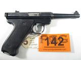 Gun Ruger MK I in 22 LR Semi Auto Pistol-Used
Ruger Model MK I in 22 LR Semi Auto Pistol. Features a 4 3/4" barrel and fixed sights. Great target handgun. Condition grades at 85% due to use and wear. Used.
Tag Word: Gun
#C2944 Ruger Model MK I in 22 LR Serial Number 209356 Semi Auto Pistol Z12