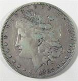 Coin 1882-P Morgan Silver Dolalr Very Good
A genuine 1882-P Morgan Silver Dollar graded by the consignor as Very Good. Clear date and details. A tough date in the series. Z1955