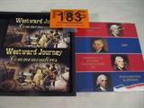 Coin Westward Sacagawea & Presidential $
Philadelphia and Denver 2005, 2006, 2008 Satin Finish Sacagawea Dollars. Philadelphia & Denver 2007 eight coin Set of Presidential Dollars. No Sales Tax on Coins, Currency, or Bullion. #183-77.