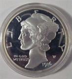 Coin 2 Ounces .999 Silver Round 2 Troy Oz
2 Troy Ounce .999 Silver Round. Proof Struck Mercury Dime Replica dated 1916-D. Genuine 2 Ounces of .999 Silver. No sales tax on coins, bullion our currency. Z1955