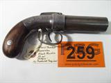 Firearm Allen & Thurber Pepperbox 32 Cal BP-Used
Antique Allen & Thurber Pepperbox in 32 Cal Black Powder Revolver. Features a 4" barrel, wood grips, and scroll engraving on receiver. Marked Allen Patent 1845 and the number 149 between the on the barrel between the nipples.
NO ADDITIONAL PAPERWORL REQUIRED.
Tag Word: Antique, Firearm, Gun
Z12