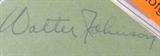 Walter Johnson Autograph Germantown High School
A Germantown High School 1925-1926 Guidebook which has been hand signed by Walter Johnson. The 46 page book is filled with high school required and elective classes, the football and baseball schedules, the words to school songs, school rules, and all sorts of other high school related matters. The back cover of the book has been torn off. Signature is certified by Autograph Certification Experts, LLC, Justin Chris Priddy, President. Certification # B36086 can be verified at www.autographcertificationexperts.com.
From the internet: "Walter Perry Johnson (November 6, 1887 – December 10, 1946), nicknamed "Barney" and "The Big Train", was a Major League Baseball right-handed pitcher. He played his entire 21-year baseball career for the Washington Senators (1907–1927). He would later serve as manager of the Senators from 1929–1932 and for the Cleveland Indians from 1933–1935. One of the most celebrated and dominating players in baseball hist