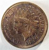 Coin 1896 Indian Head Cent Gem Proof
1896 Indian Head Cent. 39,055,431 minted. Graded by the consignor as Gem Proof. No Sales Tax on Coins, Currency, or Bullion. #138-61.