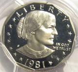 Coin Slabbed 1981-S Type 2 Anthony $ PCGS PR69DCAM
Slabbed 1981-S Type 2 Susan B. Anthony Dollar. Very Rare Variety. Graded by PCGS as PR69DCAM. No Sales Tax on Coins, Currency, or Bullion. #147-91.