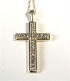 Jewelry 10k & 14k Yellow Gold Cross Necklace
Gorgeous 14kt yellow gold cross pendant featuring several small diamond stones. Pendant hangs on 18" 10kt yellow gold chain necklace. Both pieces are marked, total weight: 1.5 dwt. 
ZB1341